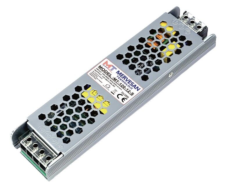 MT-120-12-S Metal Kasa İç Mekan AC-DC Adaptör/MS-120-12-S