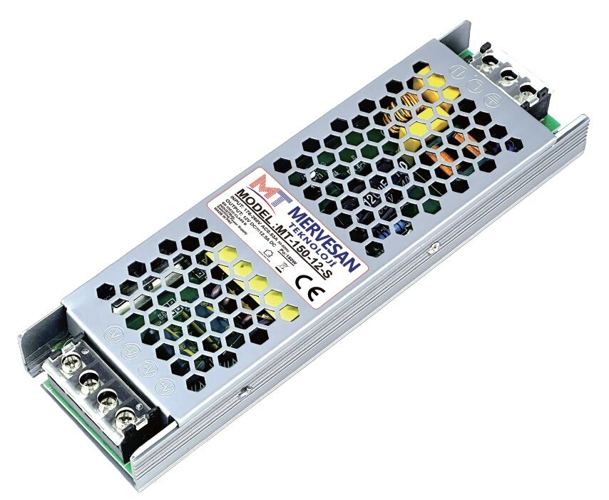 MT-150-12-S Metal Kasa İç Mekan AC-DC Adaptör/MS-150-12-S