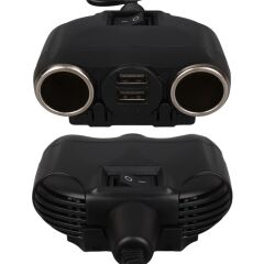 Olesson 1630 12-24V Çift USB Girişli 120W 80cm Kablolu 2'LI Araç Çakmak Çoklayıcı