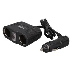 Olesson 1645 12-24V Tek USB Girişli 100W 70cm Kablolu 2'li Araç Çakmak Çoklayıcı
