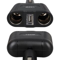 Olesson 1646 12-24V Tek USB Girişli 100W Çiftli Araç Çakmak Çoklayıcı