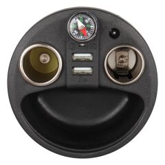 Olesson 1640 12-24V Çift USB Girişli 120W 80cm Kablolu Dijital Voltaj Ekranlı 2'li Araç Çakmak Çoklayıcı