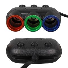 Olesson 1632 12-24V 120W 80cm Kablolu 3'lü Araç Çakmak Çoklayıcı