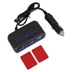 Olesson 1638 12-24V Çift USB Girişli 120W 80 CM Kablolu 2'LI Araç Çakmak Çoklayıcı