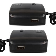 Olesson 1635 12-24V Çift USB Girişli 100W 70 CM Kablolu 3'LÜ Araç Çakmak Çoklayıcı 100x66x40mm