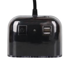 Olesson 1505 12-24V Çift USB Girişli 120W 80cm Kablolu 3'LÜ Araç Çakmak Çoklayıcı