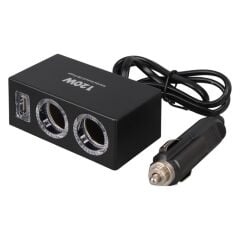 Olesson 1522 12-24V Tek USB Girişli 120W 80cm Kablolu 2'li Araç Çakmak Çoklayıcı