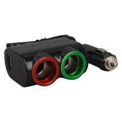 Olesson 1631 12-24V Tek USB Girişli 120W 80cm Kablolu 2'LI Araç Çakmak Çoklayıcı