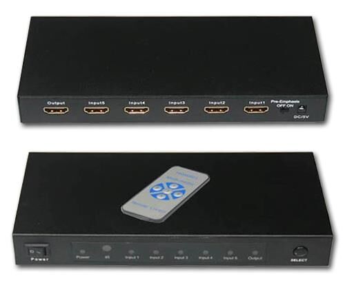 Hdmi Çoklayıcı Switch Splitter 5X1 Kumandalı
