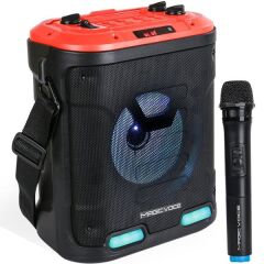 Magicvoice MV-6005 VHF El Mikrofonlu USB-SD-Bluetooth Işıklı 30 W Taşınabilir Şarjlı  Seyyar Anfi