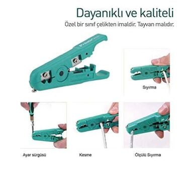 Proskit 6Pk-501N Koaksiyel Kablo Sıyırıcı/Kesici