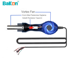 Bakon SBK8586 Intelligent 2 in 1 Havya İstasyonu