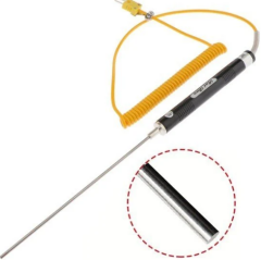 NR 81530B K Tipi Düz Uçlu Sıcaklık Ölçer Prob -50°C +500°C