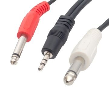 Powermaster PM-13934 3.5 Mm Stereo Erkek - 2x6.3 Mm Mono Erkek Ses Kablosu (5 Metre)