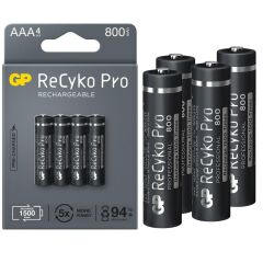 GP ReCyko Pro 800 mAh Ni-Mh 1.2 Volt AAA İnce Kalem Şarjlı Pil 4lü Paket