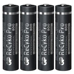 GP ReCyko Pro 800 mAh Ni-Mh 1.2 Volt AAA İnce Kalem Şarjlı Pil 4lü Paket