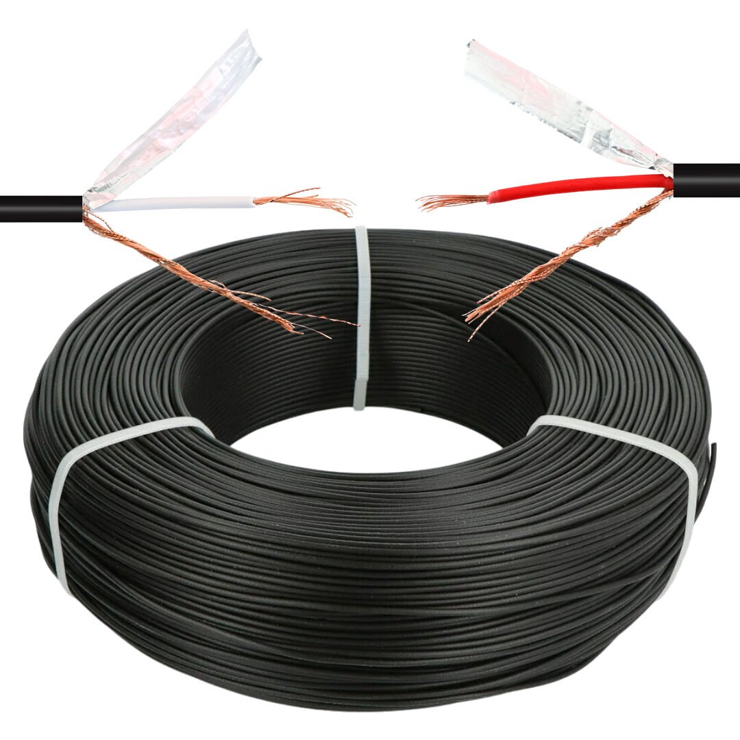 MagicVoice AV808 Profesyonel 2 Damarlı Blendajlı Enstrüman Mikrofon Ses Kablosu Stereo 100 Metre OD 8.0 (Folyo Zırhlı)