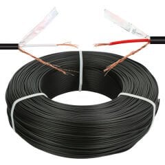 MagicVoice AV808 0.20Mm Kesit Bitişik ve Blendajlı İkili 100 Metre Kalın Walkman Mikrofon Ses Kablosu (OD:8.0Mm)