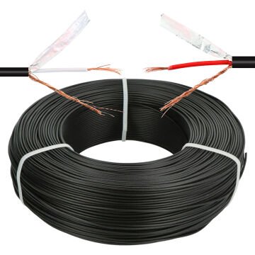 MagicVoice AV808 Profesyonel 2 Damarlı Blendajlı Enstrüman Mikrofon Ses Kablosu Stereo 100 Metre OD 8.0 (Folyo Zırhlı)