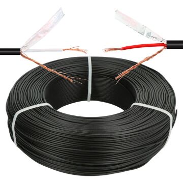 MagicVoice AV808 Profesyonel 2 Damarlı Blendajlı Enstrüman Mikrofon Ses Kablosu Stereo 100 Metre OD 8.0 (Folyo Zırhlı)