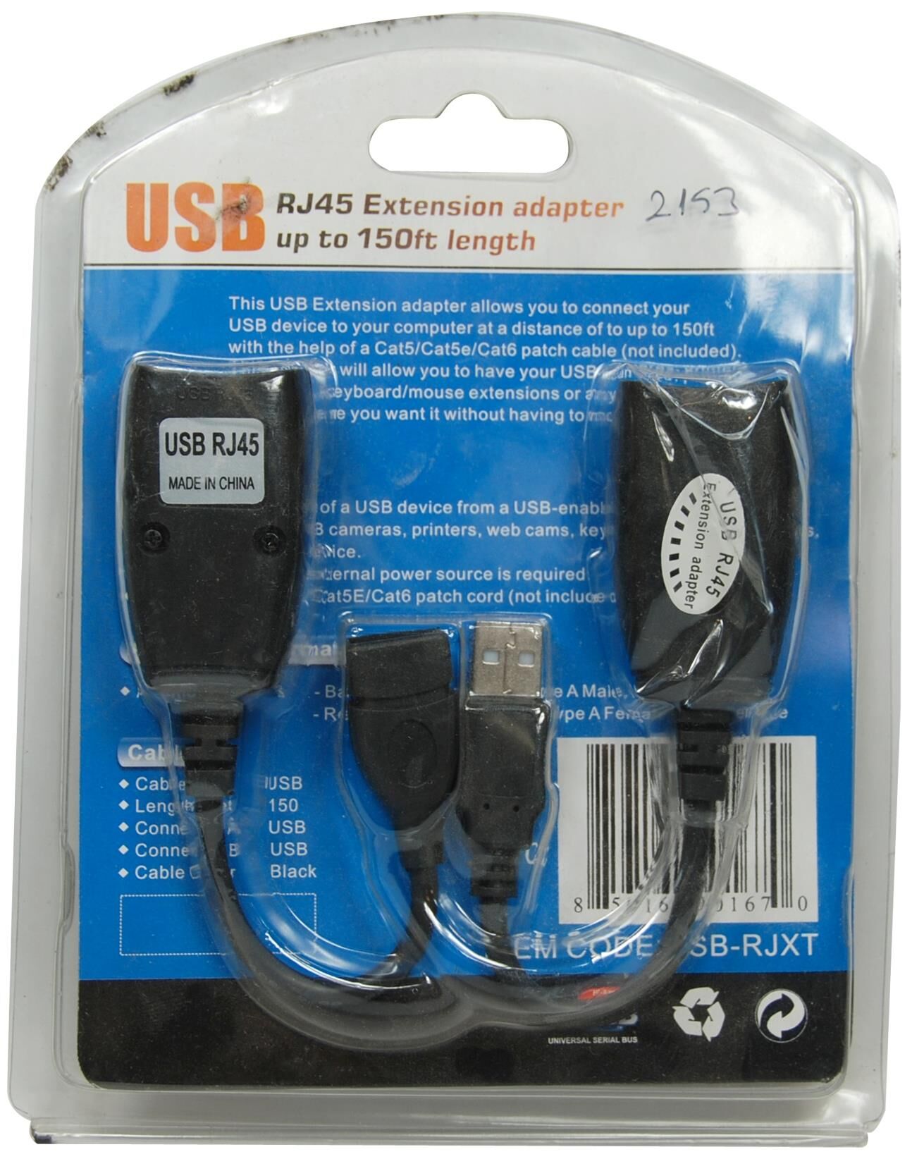 Usb Kablo Uzatma Adaptörü Kablosu Rj45 50 Metre