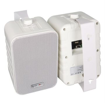 MagicVoice F-LHY4A 4'' (10 CM) Hat Trafolu Duvar Tipi Sütun Hoparlör (10W RMS / 150W Peak - MP3 USB Uyumlu) Çiftli Takım Set - Beyaz