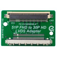 Lcd Panel Flexi Repair Kart 51p Fhd To 30p Hd Lvds To Fpc Sam Fhd To Lg Hd QK0807B