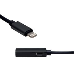 PowerMaster PM-3770 2in1 Lightning Girişli Şarj Ve Kulaklık Çevirici Kablo