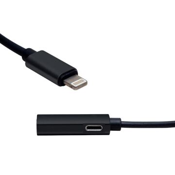 PowerMaster PM-3770 2in1 Lightning Girişli Şarj Ve Kulaklık Çevirici Kablo