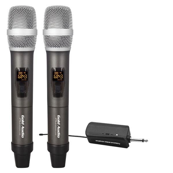 Gold Audio GX-832EE Uhf Çift El Wireless Telsiz Mikrofon