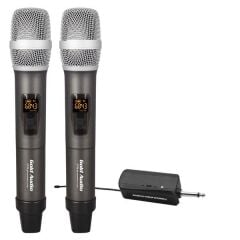 Gold Audio GX-832EE Uhf Çift El Wireless Telsiz Mikrofon