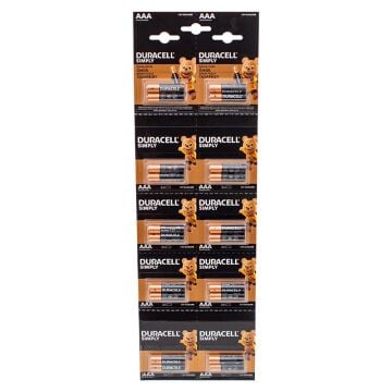 Duracell Alkalin 1.5 Volt AAA 20’li İnce Kalem Pil LR03/MN2400