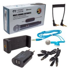 Magicvoice Mv-19602 UHF Kablosuz Kamera Uyumlu Bluetooth İkili Mikrofon Set