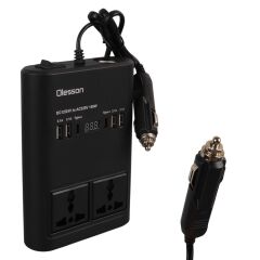 Olesson 1662 DC 12-24V 150W Oto Araç Power İnverter Ek Çakmak Girişi - 2x TYPE-C - 4x USB - 2x 220V Üniversal Priz