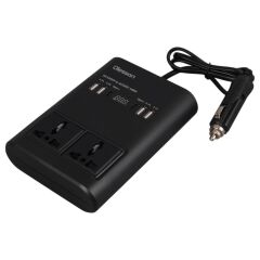 Olesson 1662 DC 12-24V 150W Oto Araç Power İnverter Ek Çakmak Girişi - 2x TYPE-C - 4x USB - 2x 220V Üniversal Priz