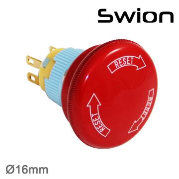 SWION 16MM ACİL STOP BAS-ÇEVİR KAFA 33MM 2NC BUTON