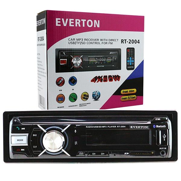 EVERTON RT-2004BT USB/SD/FM/AUX/BT BLUETOOTHLU MEKANİKSİZ OTO TEYP 4 X 50 WATT