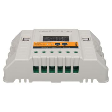 Powermaster PM-60A 12V-24V-36V-48V 60 Amper 4 USB'li Dijital Otomatik Solar Şarj Regülatörü
