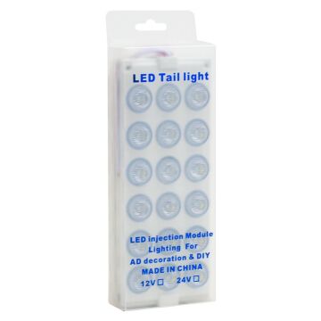 Powermaster 12 Volt 6 Watt Soğuk Beyaz 18 Ledli 2'li Paket Yanıp Sönen Modül Led