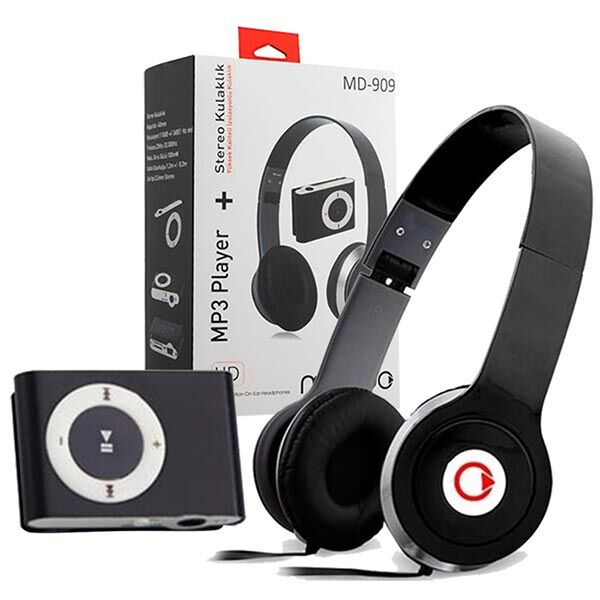 MIKADO MD-909 KULAKLIK + MP3 OYNATICI SET