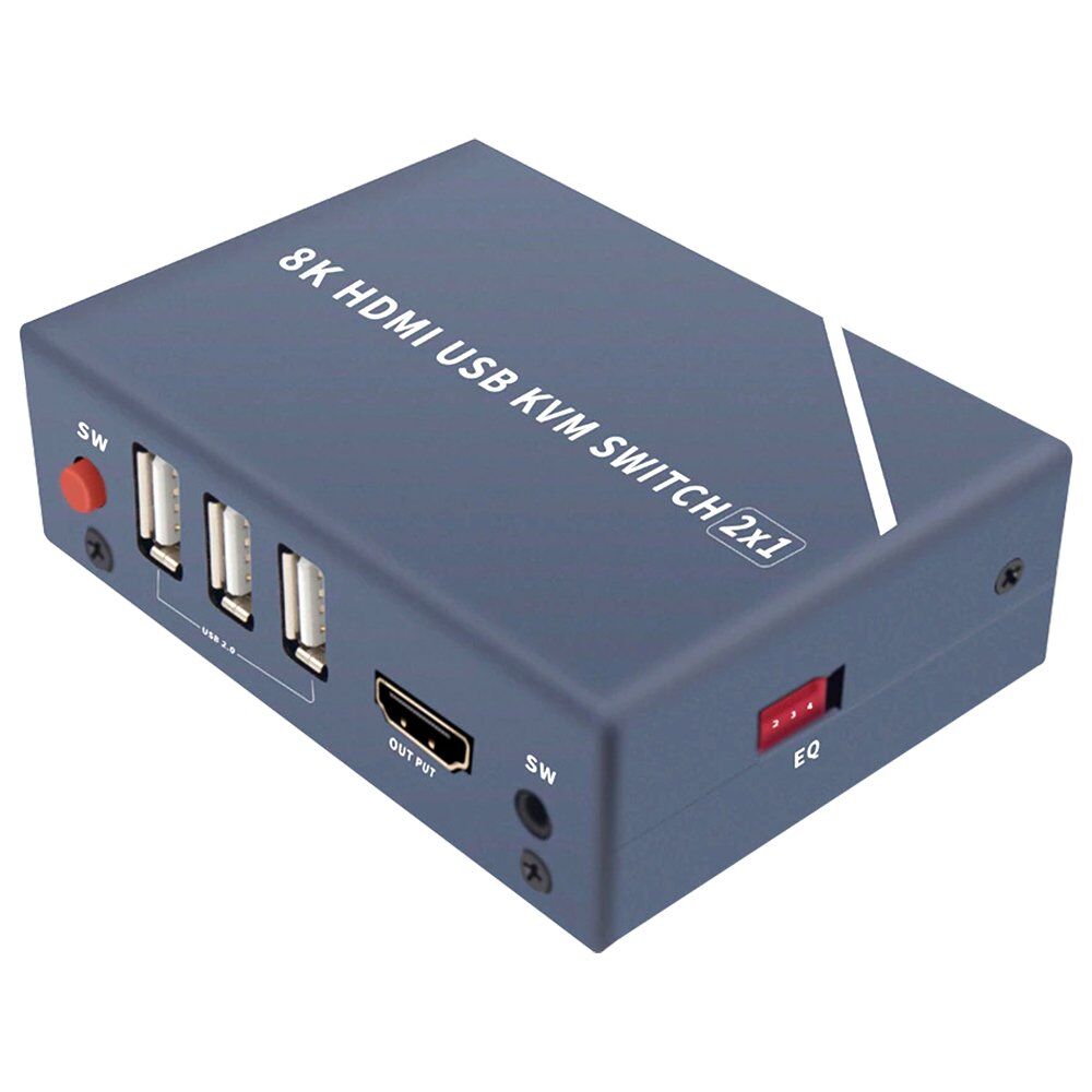 Powermaster PM-11777 8K Hdmi Usb Kvm Switch 2x1