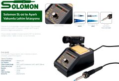 Solomon SL-20 Isı Ayarlı Led Göstergeli Havya İstasyonu