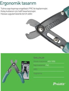 Proskit Cp-108 Kablo Soyucu/Kesici