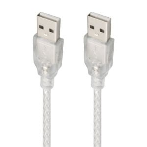 Powermaster 3 Metre Usb Erkek-Erkek Kablo Şeffaf