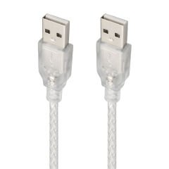 Powermaster 3 Metre Usb Erkek-Erkek Kablo Şeffaf