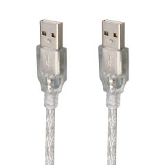 Powermaster 3 Metre Usb Erkek-Erkek Kablo Şeffaf