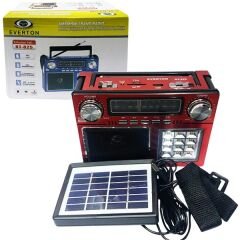 EVERTON RT-825 SOLAR PANELLİ MÜZİK KUTUSU USB/SD/FM/SW