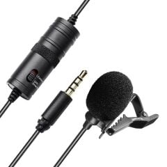 Haiki HK-401 Profesyonel Youtuber Kamera Telefon Yaka Mikrofonu (6 Metre Kablolu)