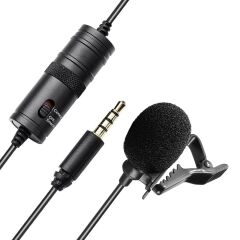 Haiki HK-401 Profesyonel Youtuber Kamera Telefon Yaka Mikrofonu (6 Metre Kablolu)