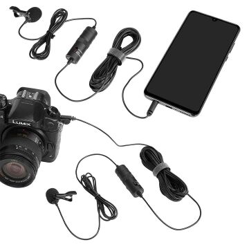 Haiki HK-401 Profesyonel Youtuber Kamera Telefon Yaka Mikrofonu (6 Metre Kablolu)